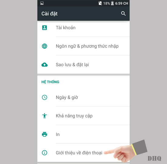 Chọn giới thiệu về điện thoại